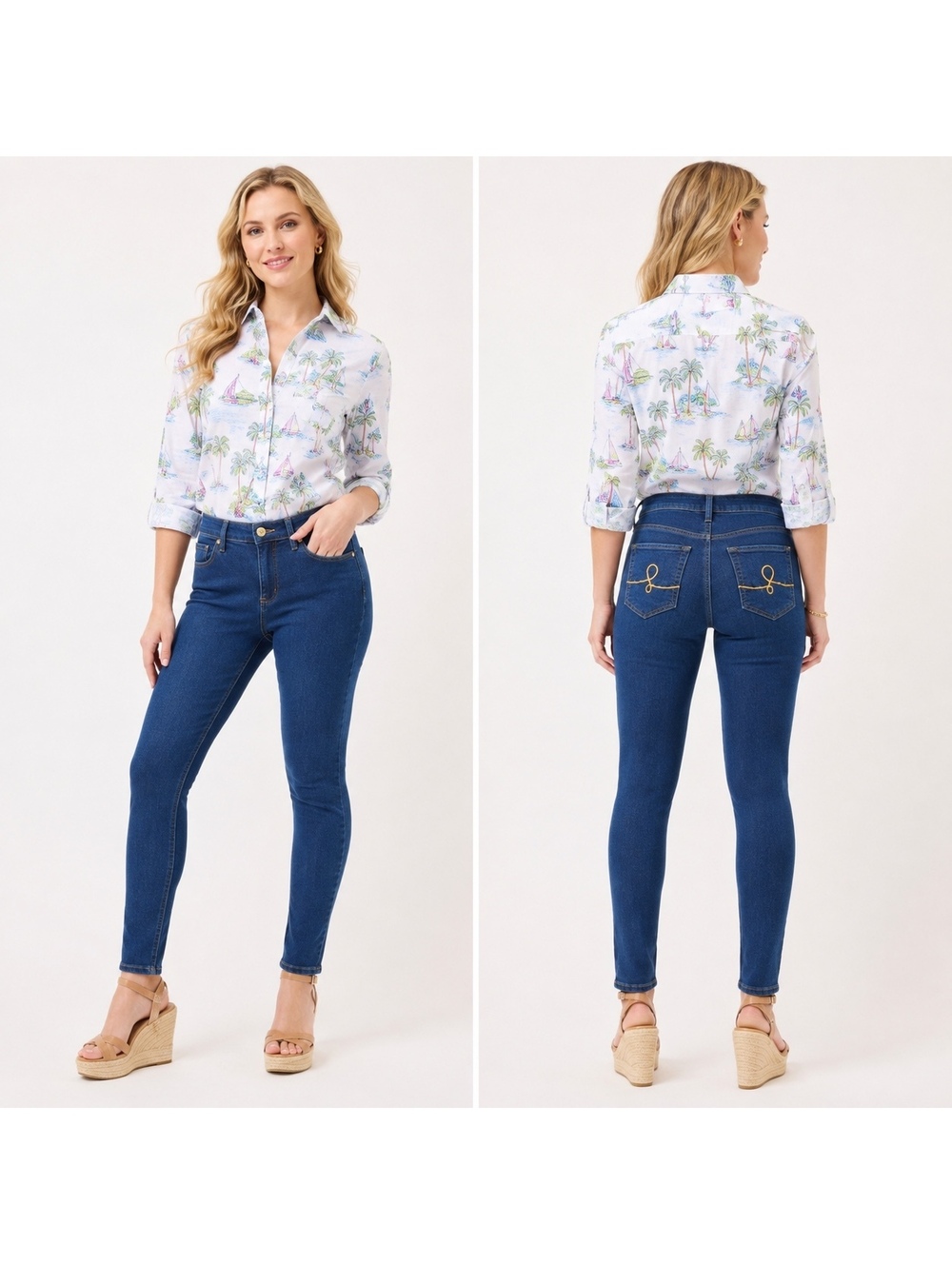 Lilly Pulitzer Eagan High Rise Super Skinny Jeans Bennet Wash Size 8 NWT